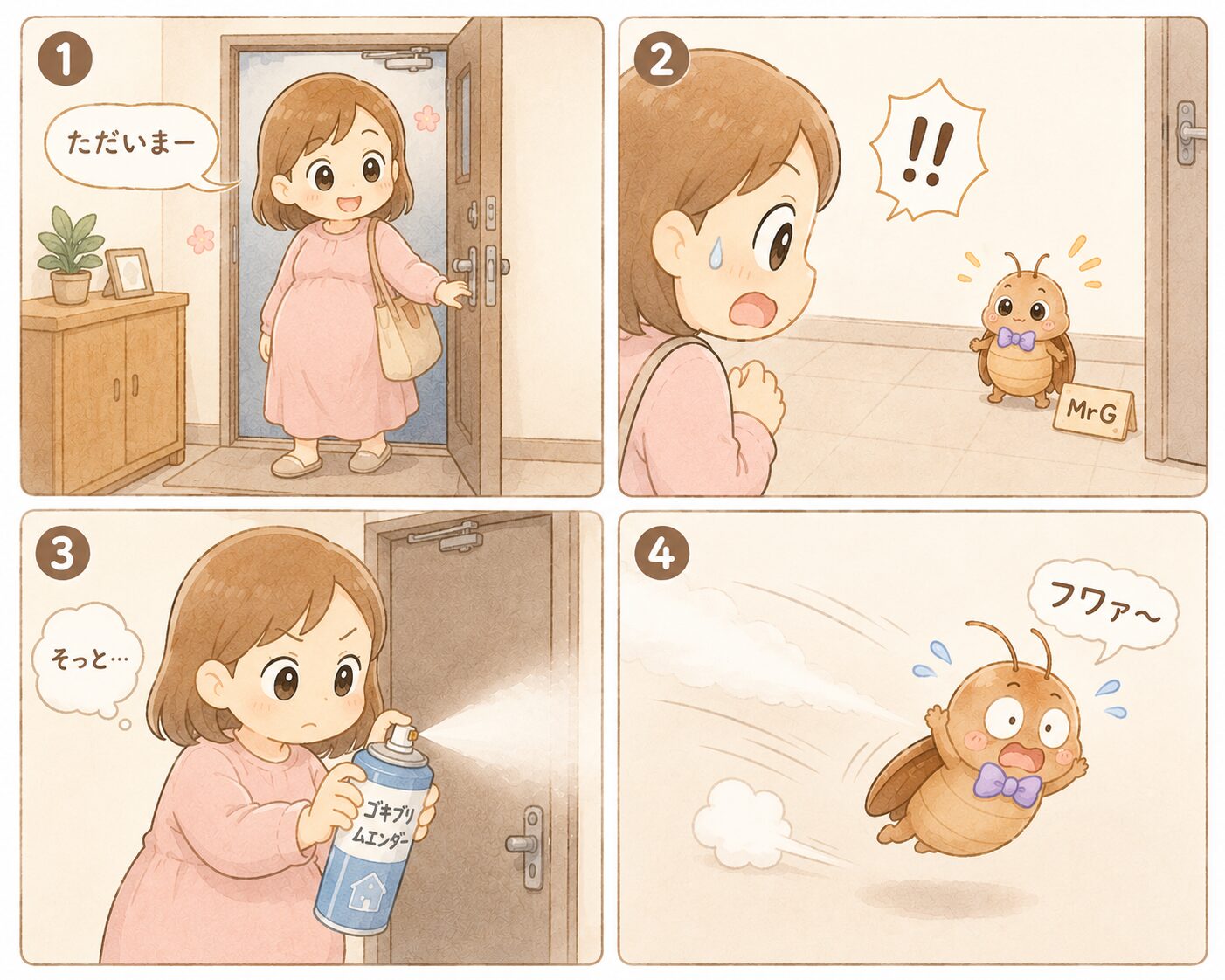 引越し初日の夜、ミスターGとの遭遇マンガ